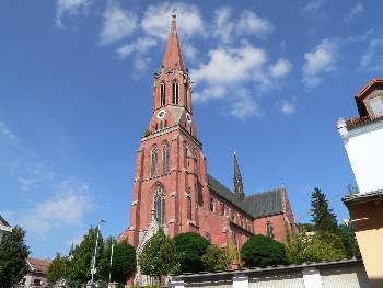 Kirche mit 86m hohem Turm in Zwiesel